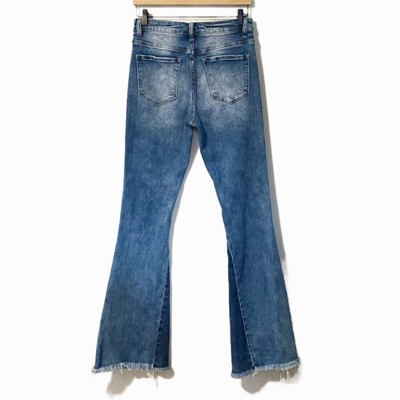 Altar'd State | High Rise Raw Hem Flare Bell
Bottom Jeans denim mid wash sz 26 - Picture 2 of 7